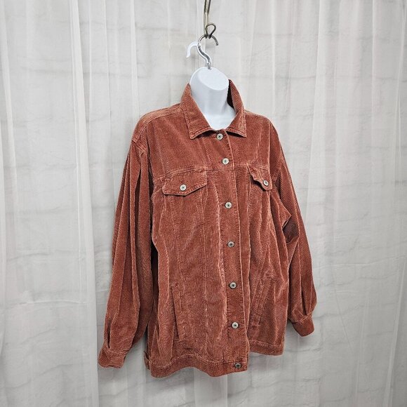 American Eagle Outfitters Rust Corduroy Utility Jacket - Picture 6 of 13